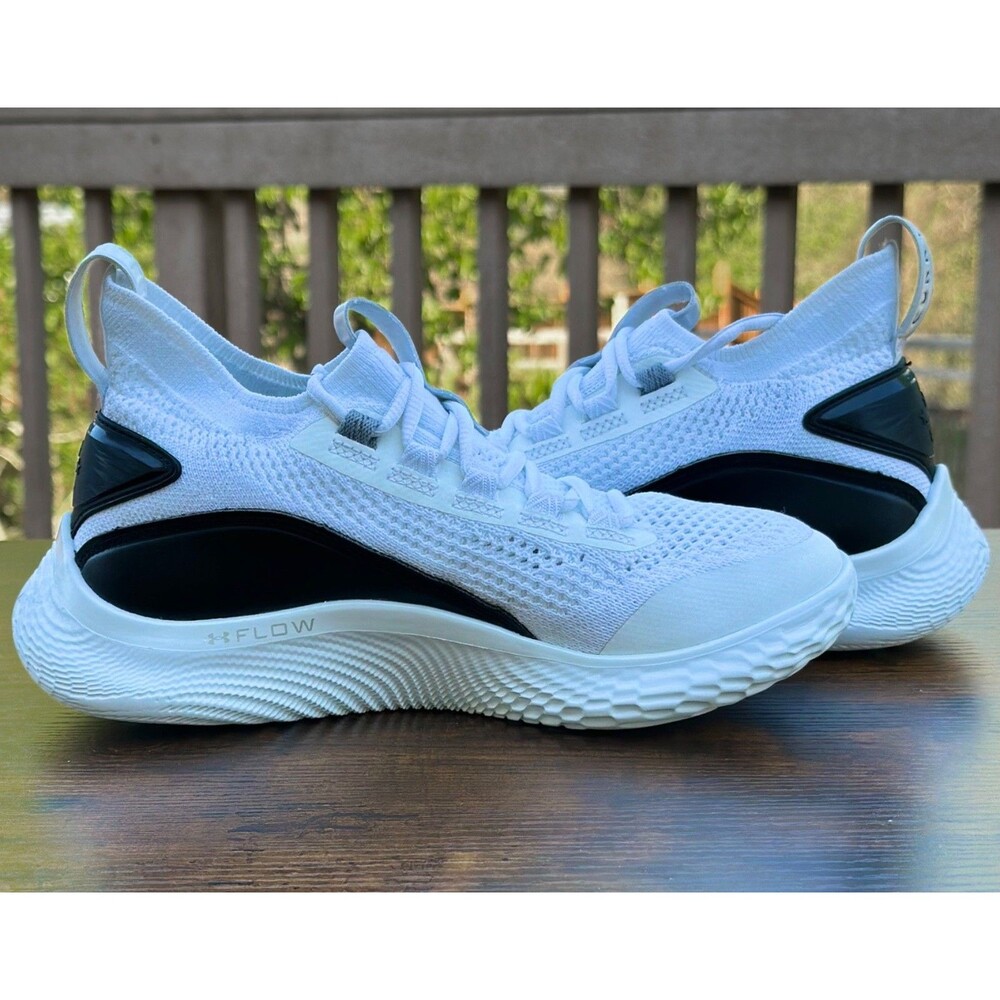 Under Armour Curry Flow White Black Basketball Shoes Youth 6Y EU 38.5 Athletic - Picture 10 of 16